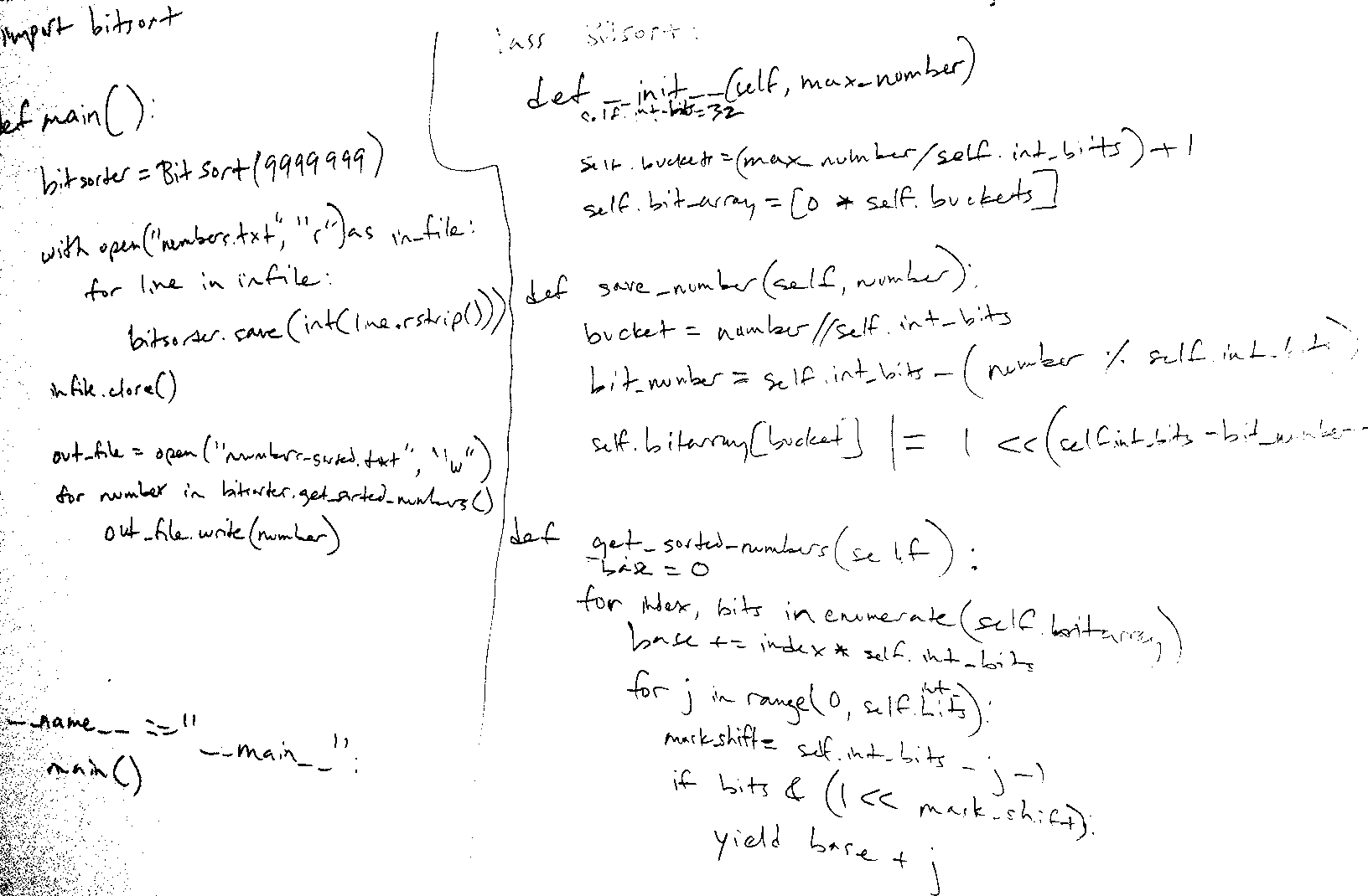 An Experiment in Sorting in Linear Time